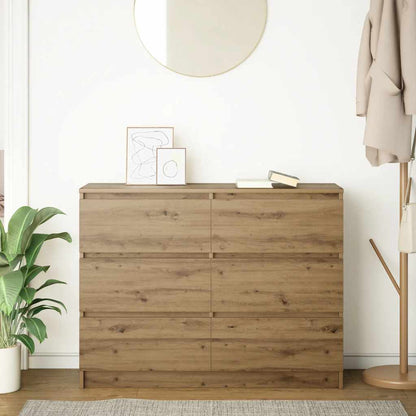 Dressoir 100X35X76 Cm Spaanplaat Ambachtelijk Eikenkleurig