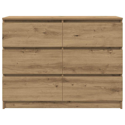 Dressoir 100X35X76 Cm Spaanplaat Ambachtelijk Eikenkleurig