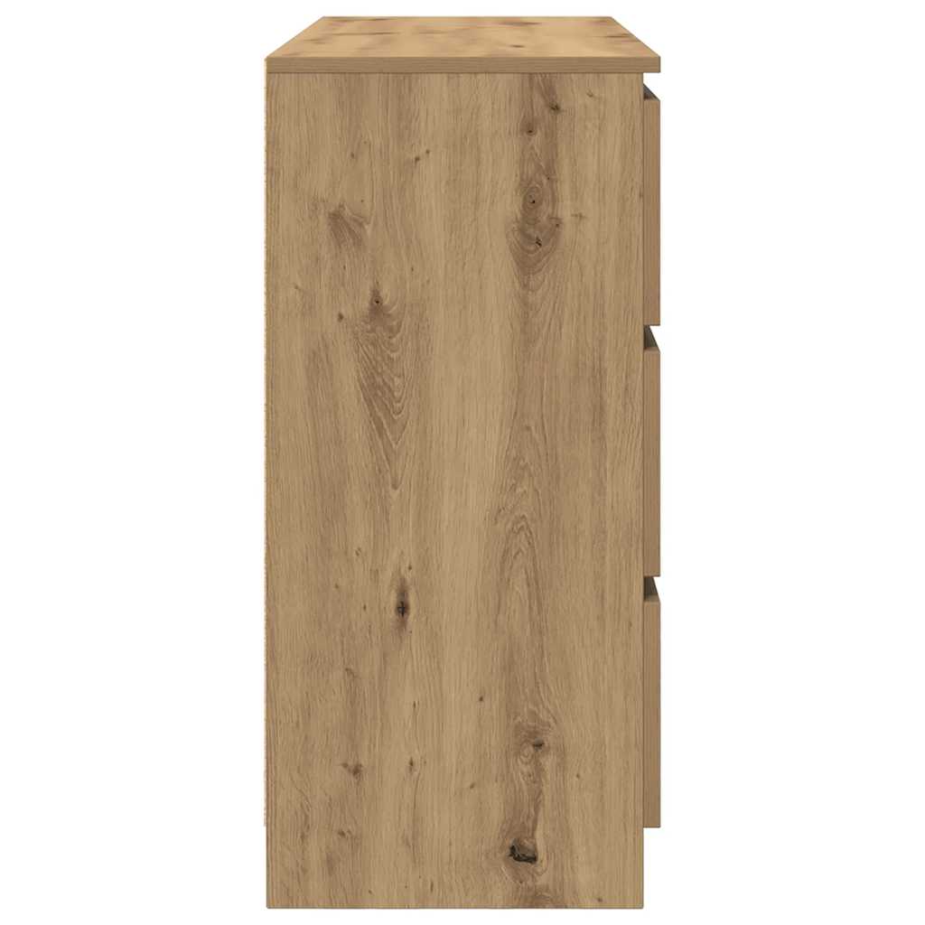 Dressoir 100X35X76 Cm Spaanplaat Ambachtelijk Eikenkleurig