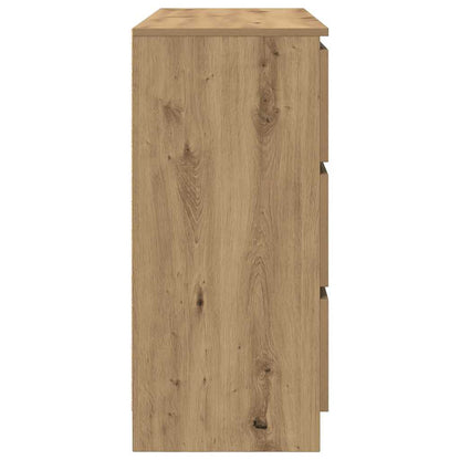 Dressoir 100X35X76 Cm Spaanplaat Ambachtelijk Eikenkleurig