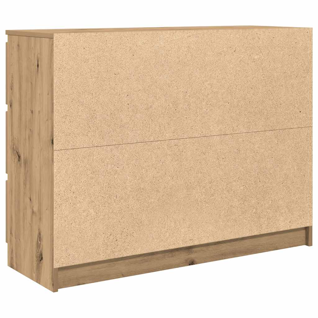 Dressoir 100X35X76 Cm Spaanplaat Ambachtelijk Eikenkleurig