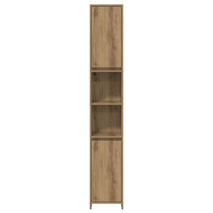 Badkamermeubelset Bewerkt Hout Artisanaal Eikenkleur