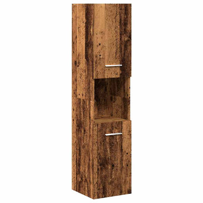 4-Delige Badkamermeubelset Bewerkt Hout Kleurig Oud Hout
