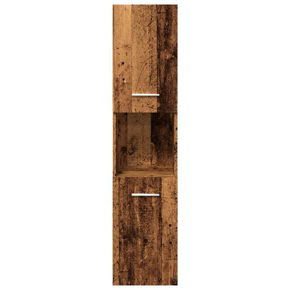 4-Delige Badkamermeubelset Bewerkt Hout Kleurig Oud Hout