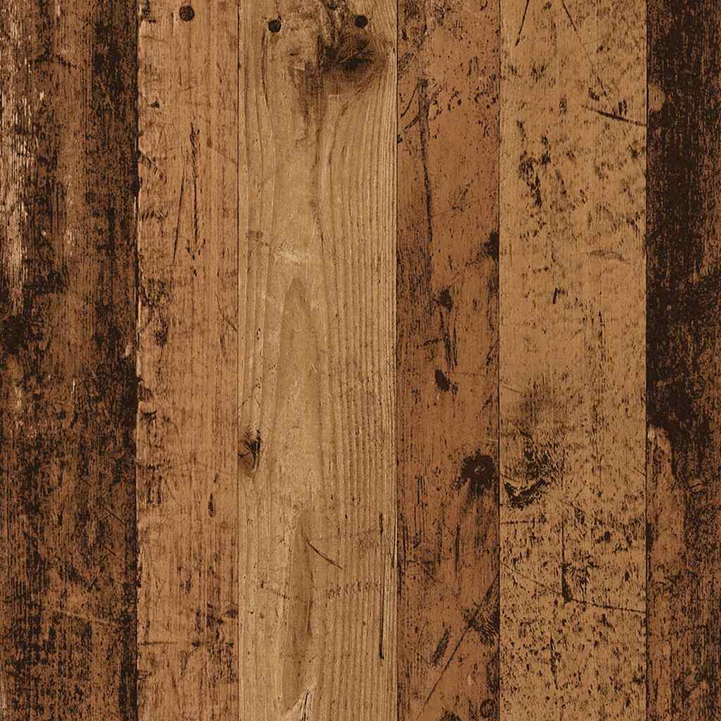 4-Delige Badkamermeubelset Bewerkt Hout Kleurig Oud Hout