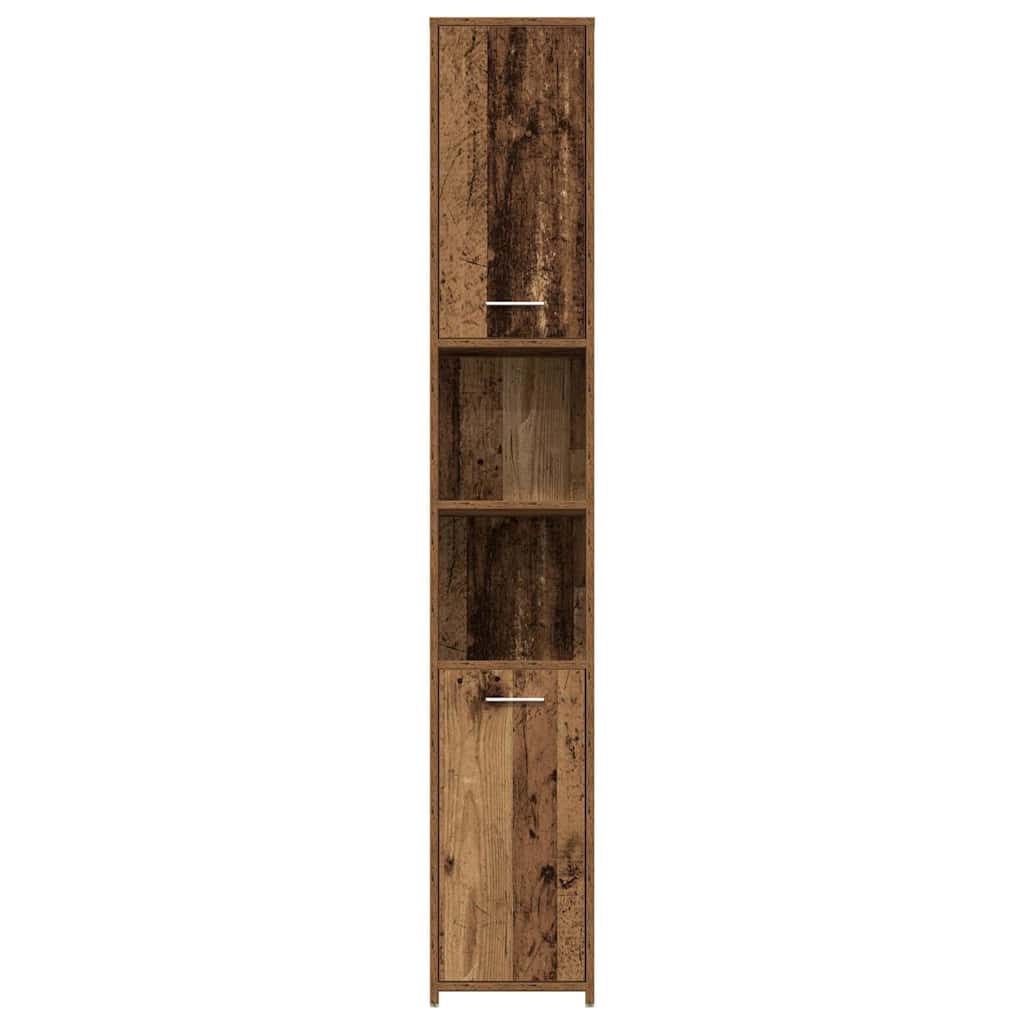 Badkamerkast 30X30X183,5 Cm Bewerkt Hout Kleurig Oud Hout