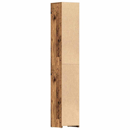 Badkamerkast 30X30X183,5 Cm Bewerkt Hout Kleurig Oud Hout