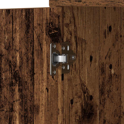 Badkamerkast 30X30X183,5 Cm Bewerkt Hout Kleurig Oud Hout