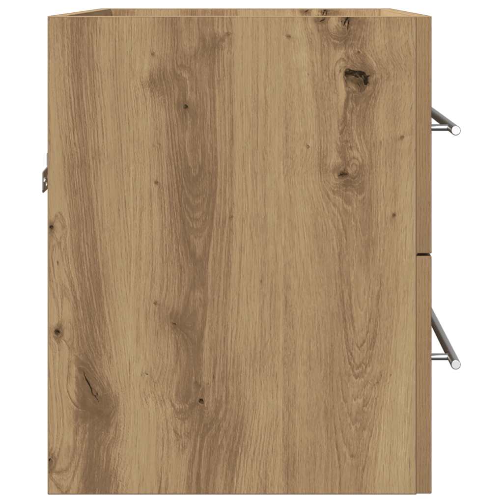 Wastafelkast 60X38,5X48 Cm Spaanplaat Ambachtelijk Eikenkleurig Artisanaal Eikenkleurig