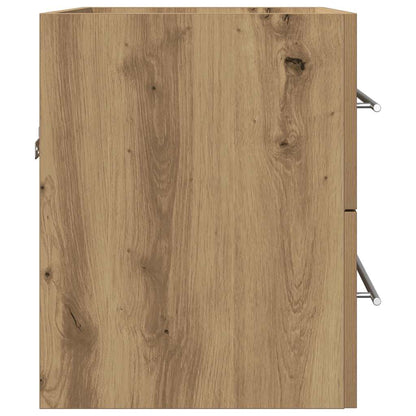 Wastafelkast 60X38,5X48 Cm Spaanplaat Ambachtelijk Eikenkleurig Artisanaal Eikenkleurig