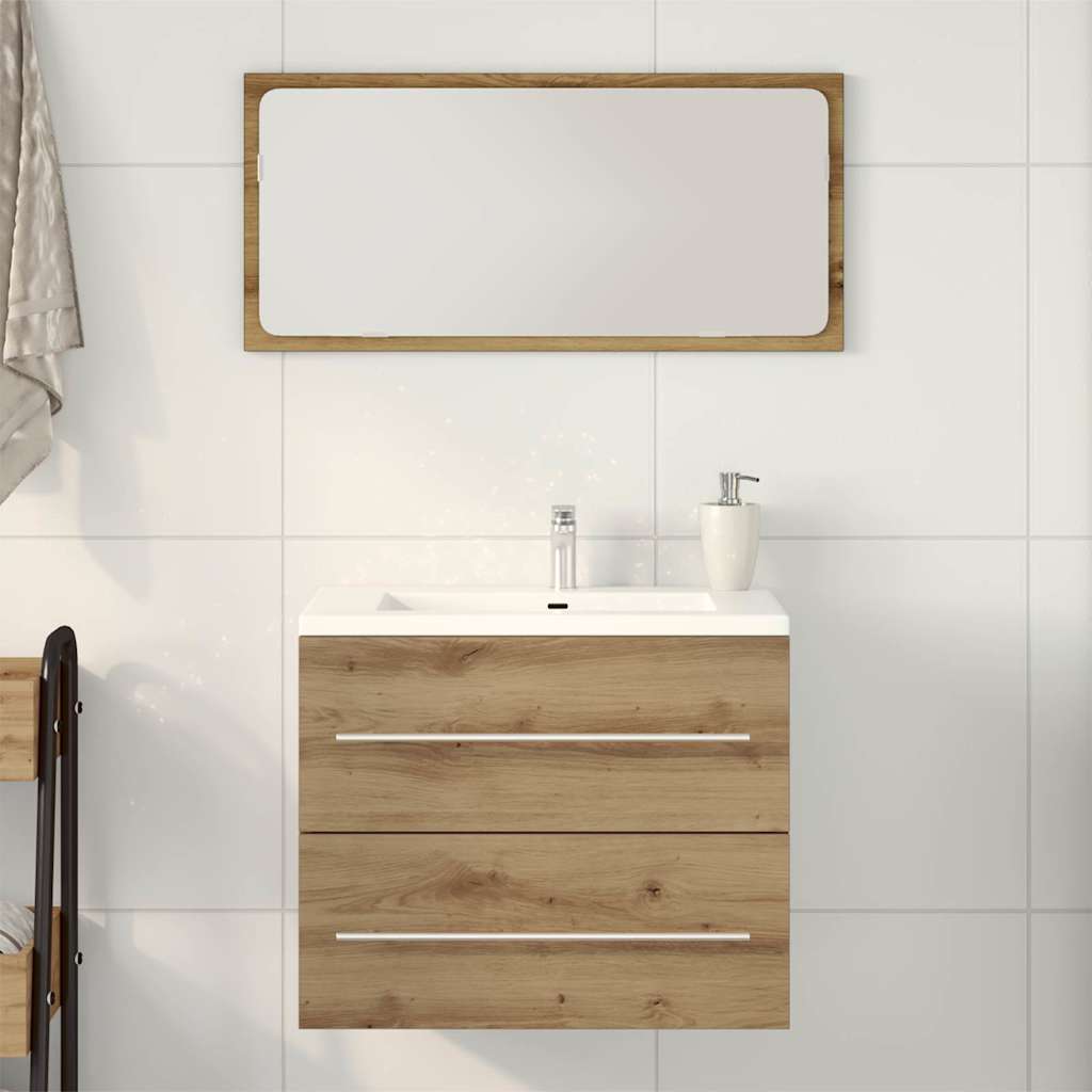 Wastafelkast 60X38,5X48 Cm Spaanplaat Ambachtelijk Eikenkleurig Artisanaal Eikenkleurig
