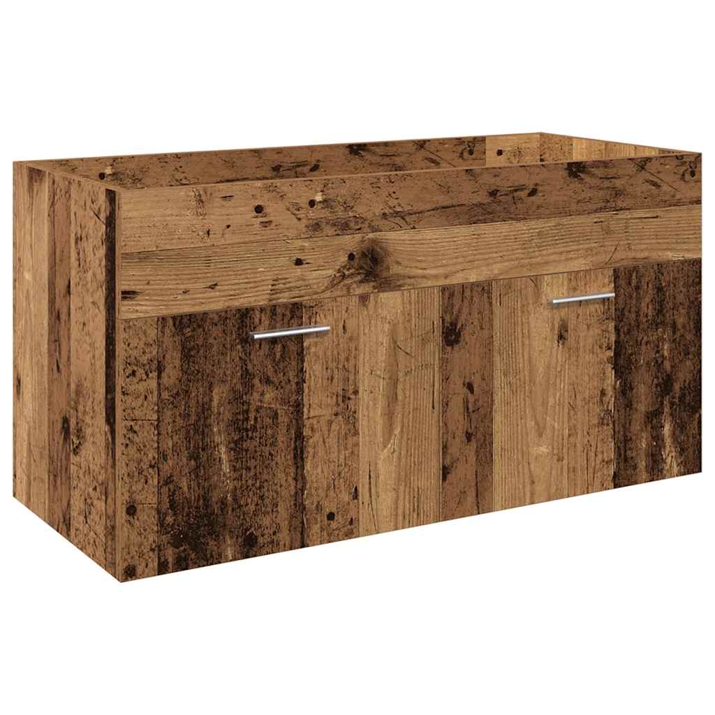Badkamermeubelset Bewerkt Hout Kleurig