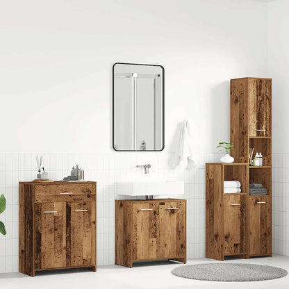 Badkamermeubelset Bewerkt Hout Kleurig