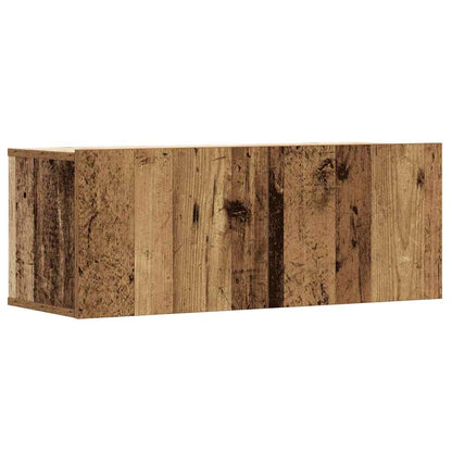 8-Delig Tv-Meubelset Wandmontage Bewerkt Hout Kleurig