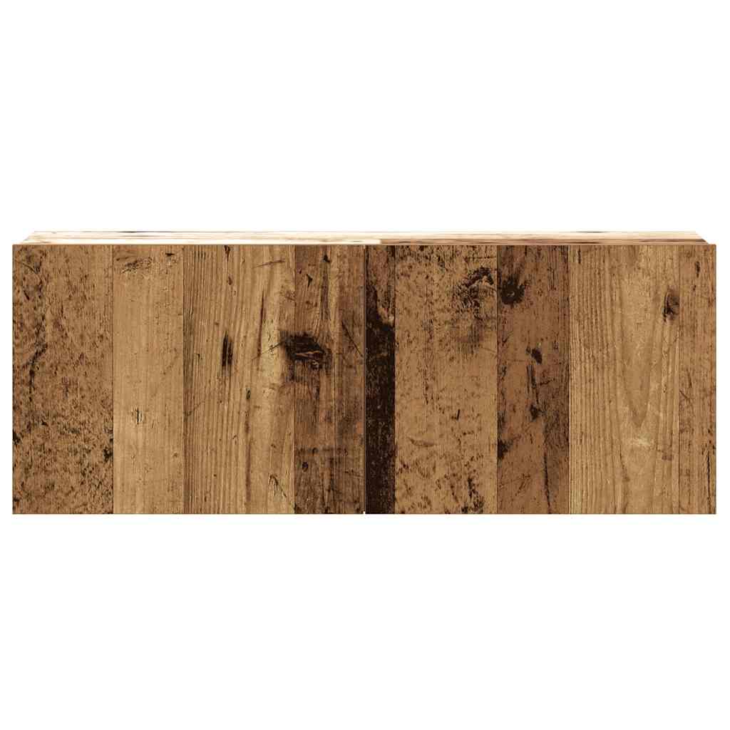 8-Delig Tv-Meubelset Wandmontage Bewerkt Hout Kleurig