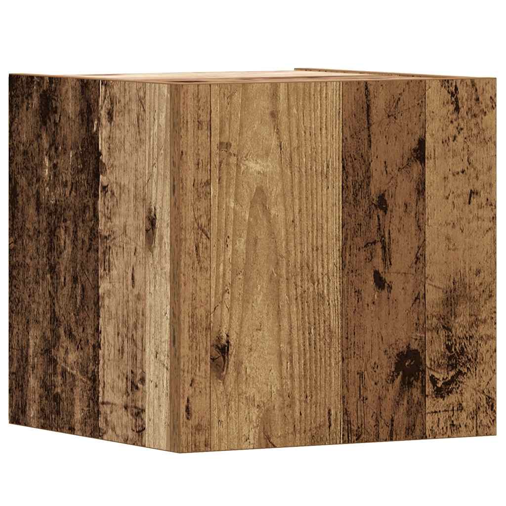 8-Delig Tv-Meubelset Wandmontage Bewerkt Hout Kleurig