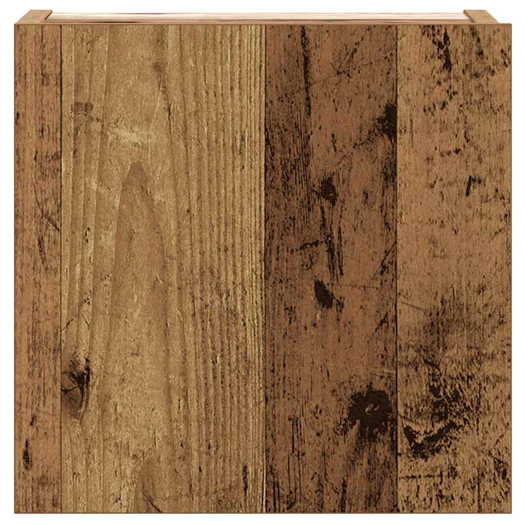 8-Delig Tv-Meubelset Wandmontage Bewerkt Hout Kleurig