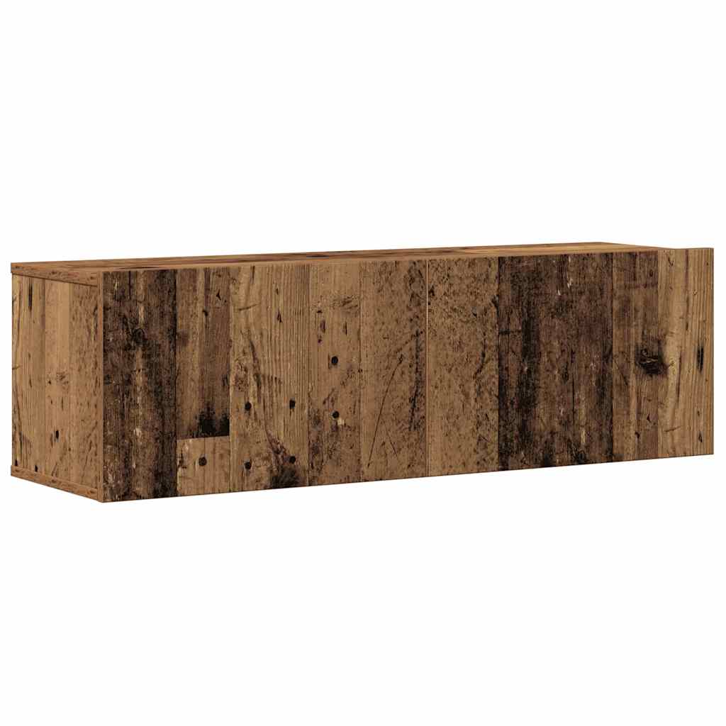 8-Delig Tv-Meubelset Wandmontage Bewerkt Hout Kleurig