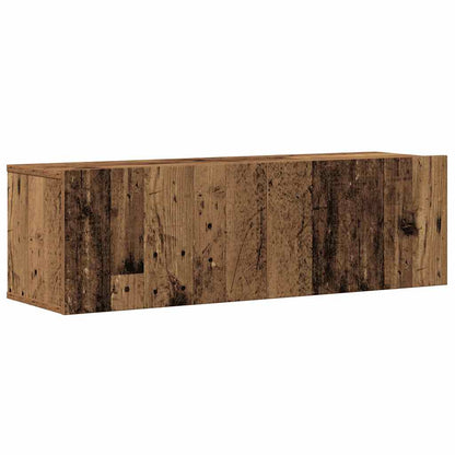 8-Delig Tv-Meubelset Wandmontage Bewerkt Hout Kleurig