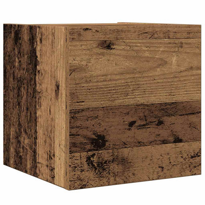 8-Delig Tv-Meubelset Wandmontage Bewerkt Hout Kleurig