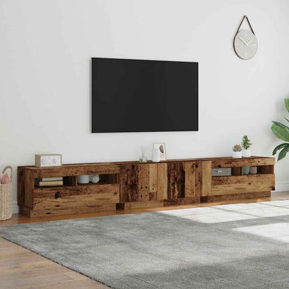 Tv-Meubel Met Led 260X35X40 Cm Bewerkt Hout