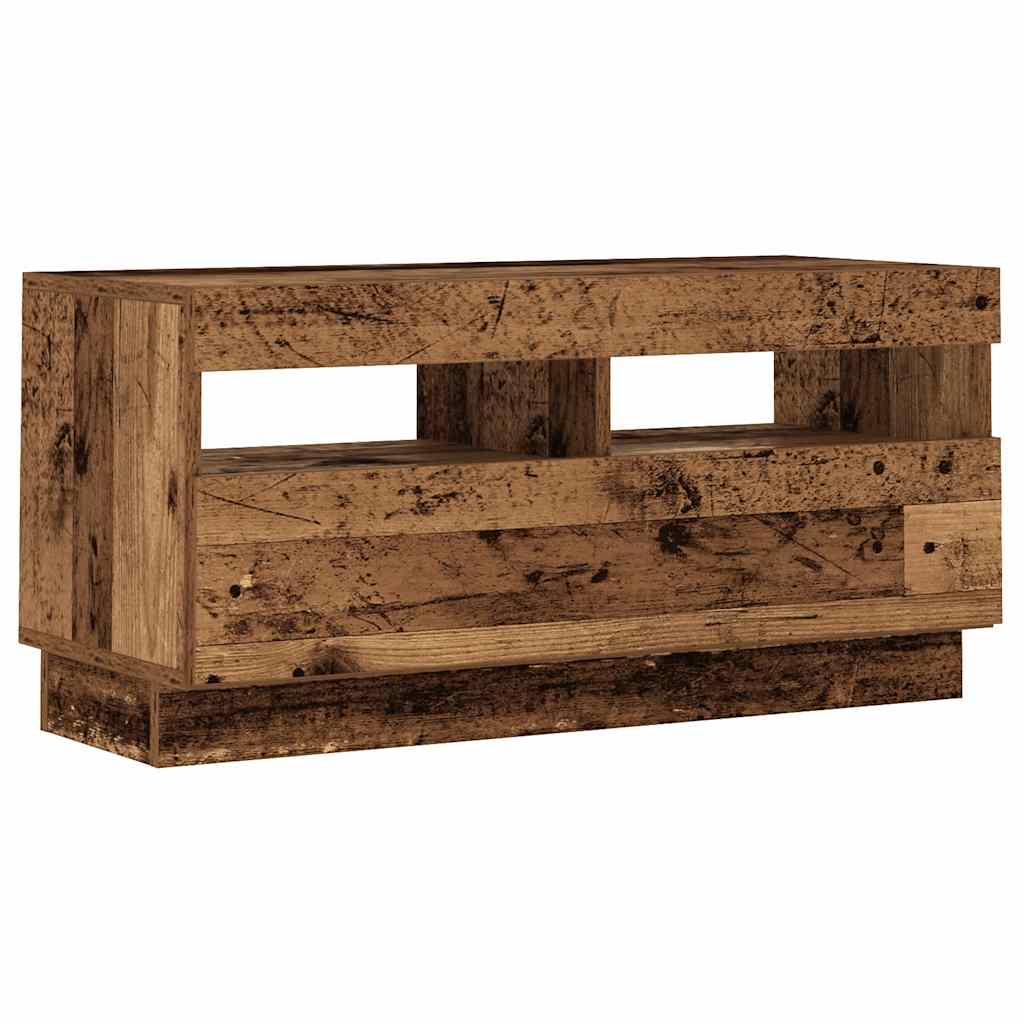 Tv-Meubel Met Led 260X35X40 Cm Bewerkt Hout