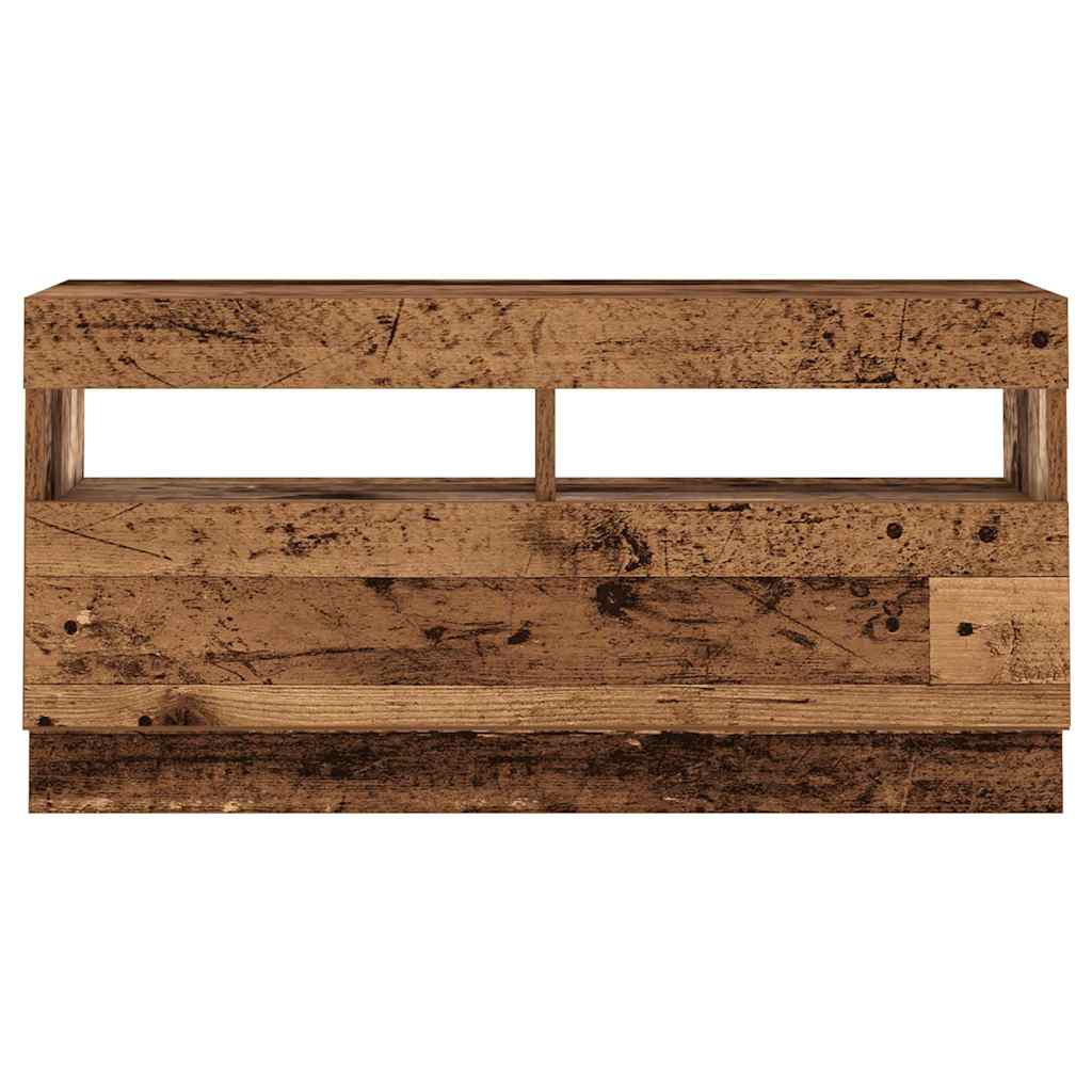 Tv-Meubel Met Led 260X35X40 Cm Bewerkt Hout