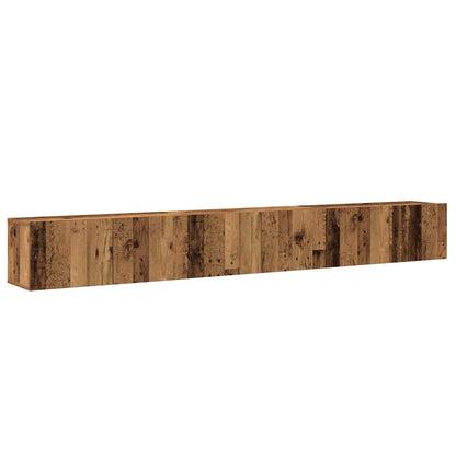 3-Delig Tv-Meubelset Wandmontage Bewerkt Hout Kleurig