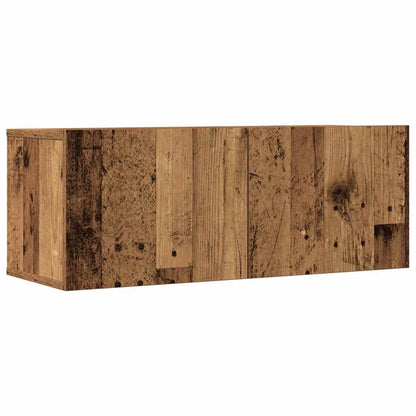 3-Delig Tv-Meubelset Wandmontage Bewerkt Hout Kleurig