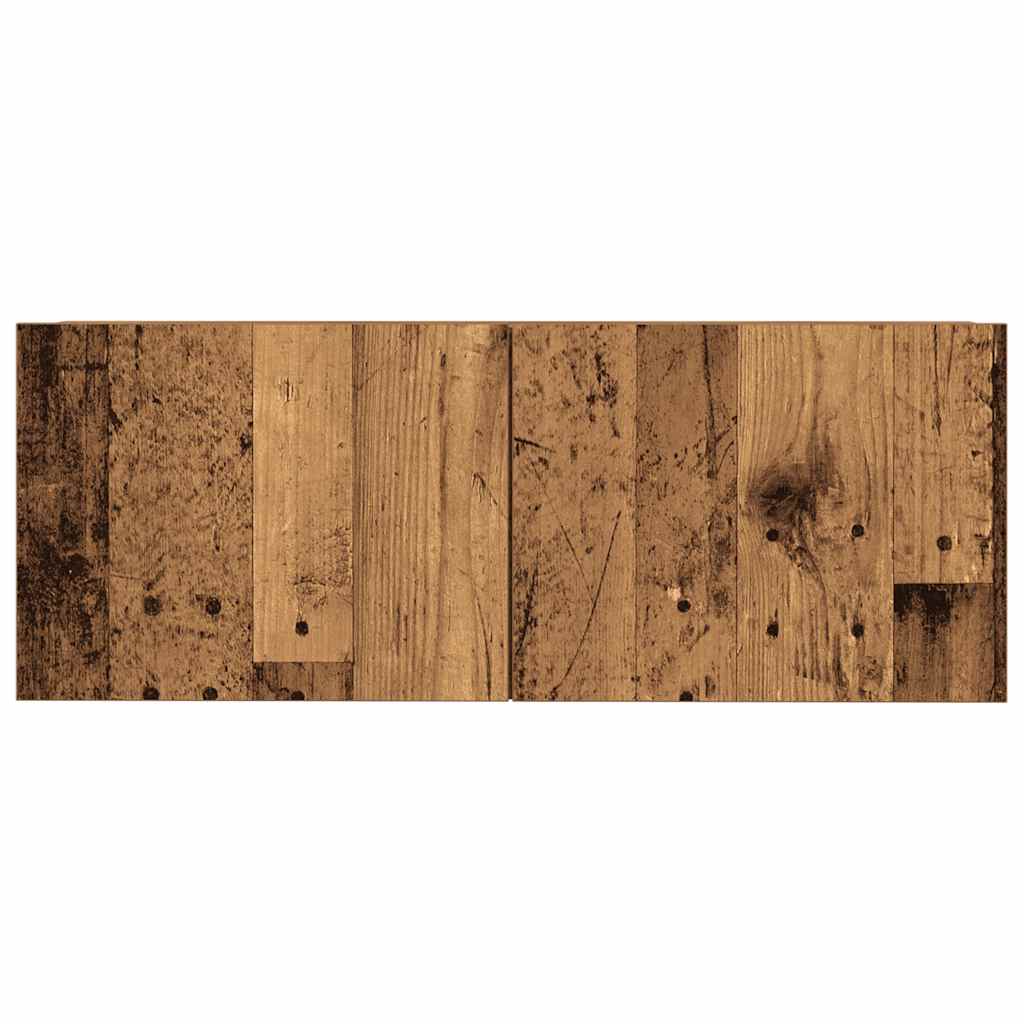 3-Delig Tv-Meubelset Wandmontage Bewerkt Hout Kleurig