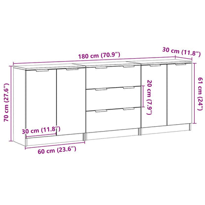 Dressoirs 60X30X70 Cm Bewerkt Hout