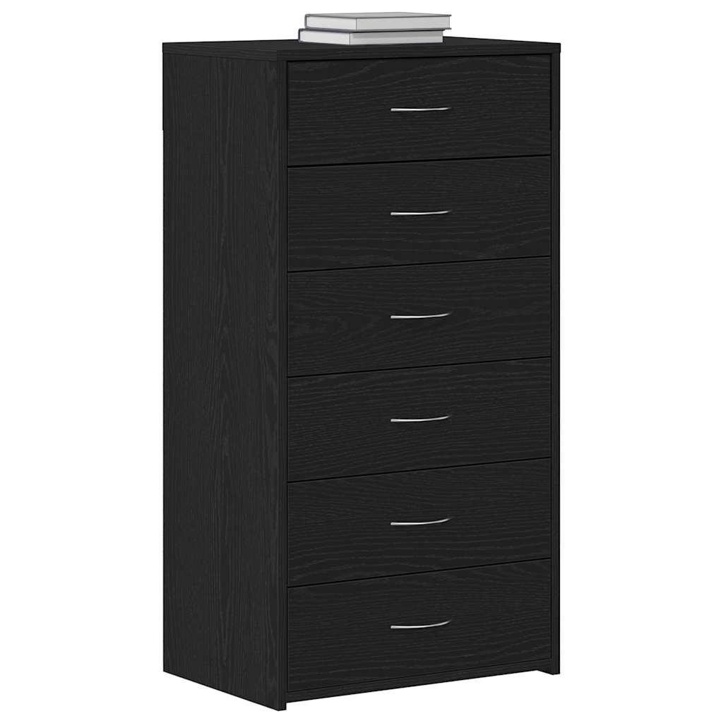 Dressoir Met 6 Lades 50X34X96 Cm Spaanplaat Kleurig