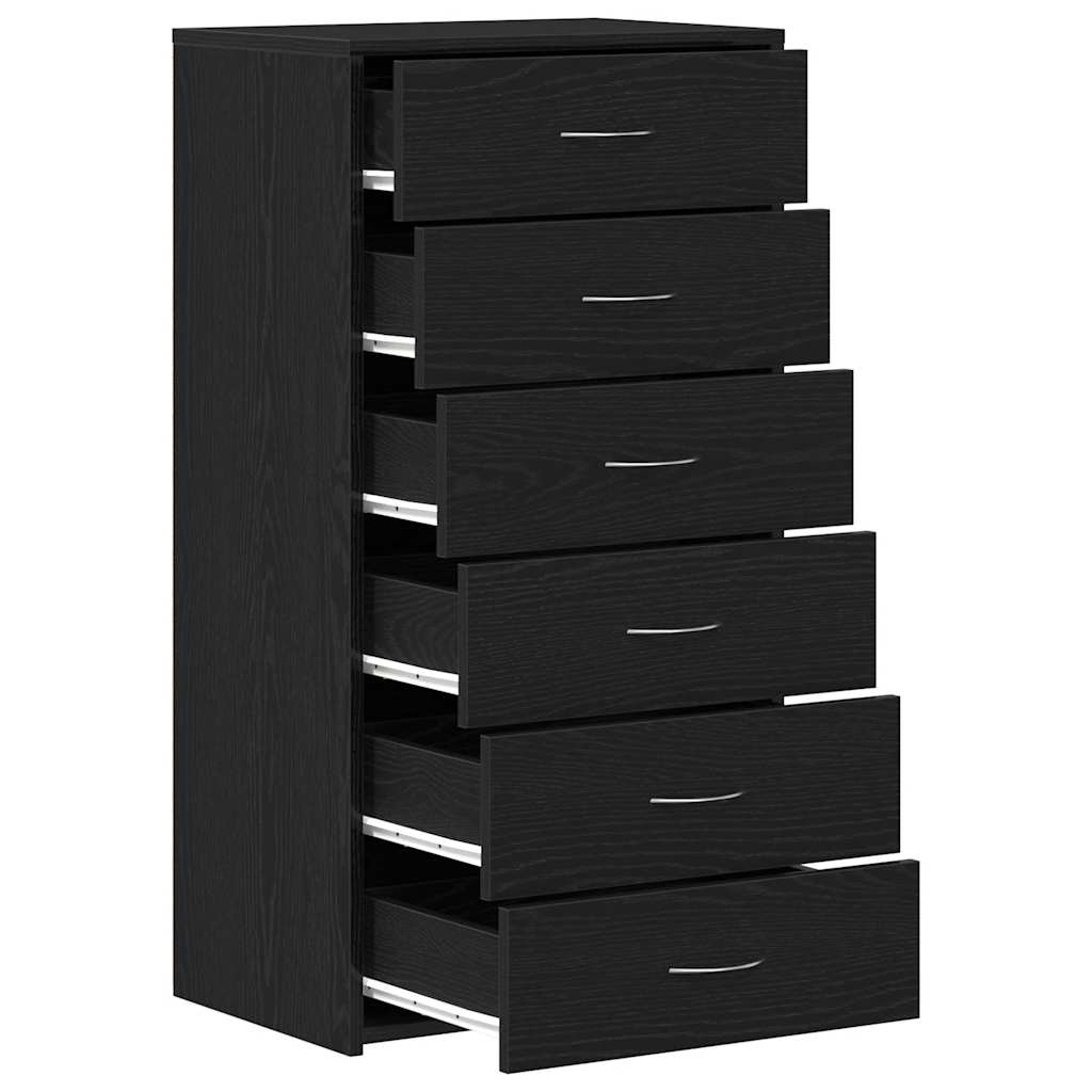 Dressoir Met 6 Lades 50X34X96 Cm Spaanplaat Kleurig