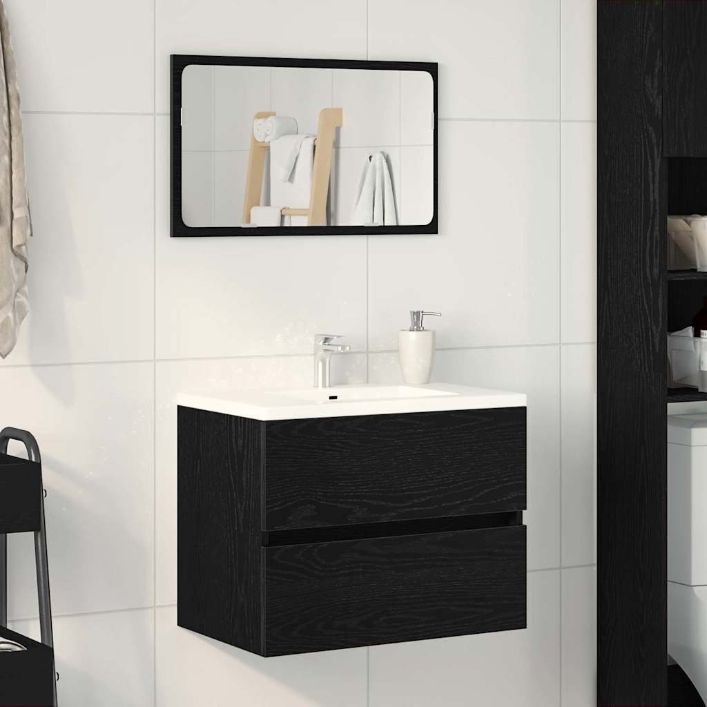 Wastafelkast 100X38,5X45 Cm Spaanplaat Kleurig Zwart Eiken