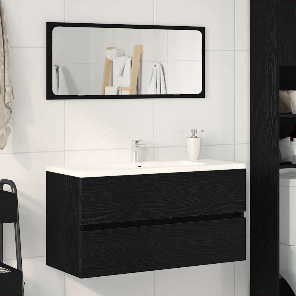 Wastafelkast 100X38,5X45 Cm Spaanplaat Kleurig Zwart Eiken