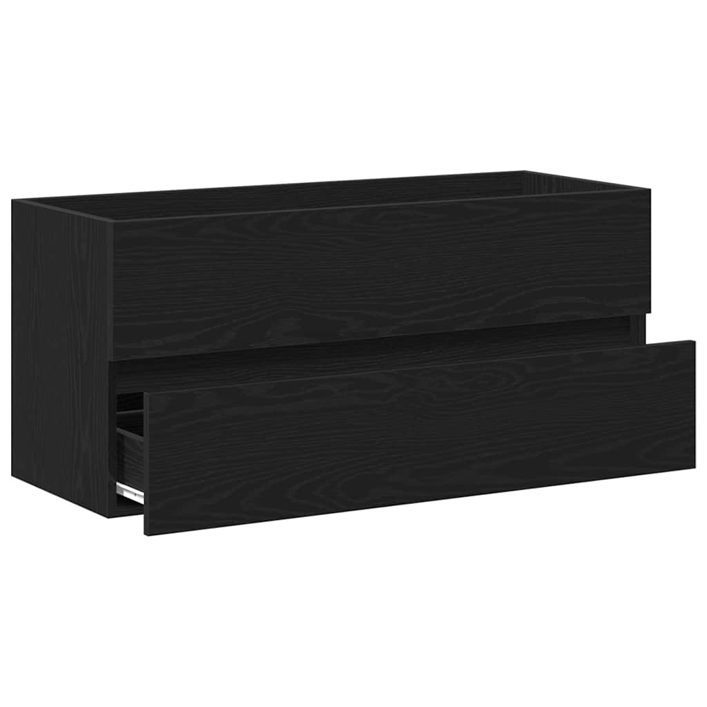 Wastafelkast 100X38,5X45 Cm Spaanplaat Kleurig Zwart Eiken