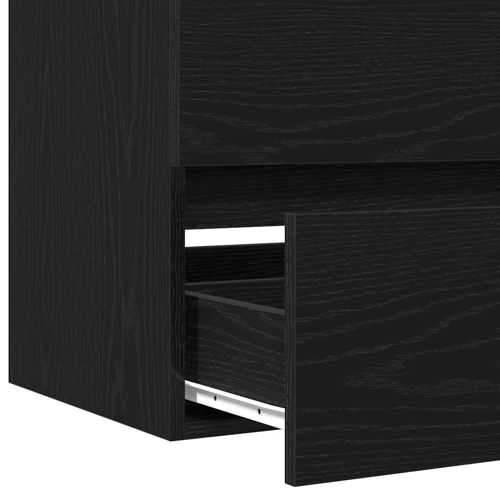 Wastafelkast 100X38,5X45 Cm Spaanplaat Kleurig Zwart Eiken