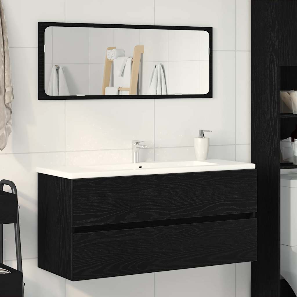 Wastafelkast 100X38,5X45 Cm Spaanplaat Kleurig Zwart Eiken