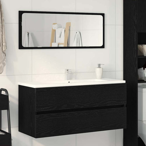 Wastafelkast 100X38,5X45 Cm Spaanplaat Kleurig Zwart Eiken