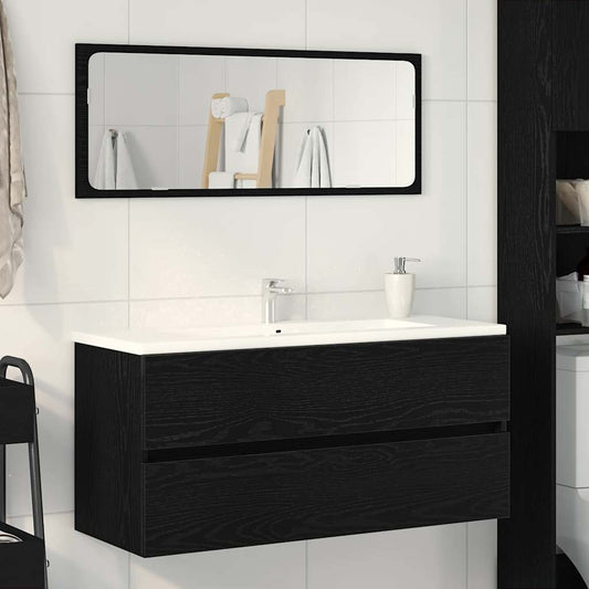 Wastafelkast 100X38,5X45 Cm Spaanplaat Kleurig Zwart Eiken