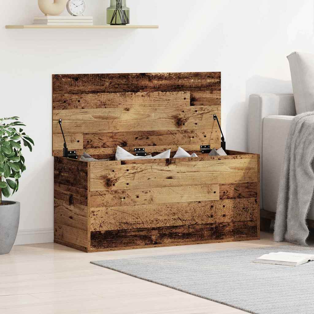 Opslagdoos Met Opslag Bewerkt Hout