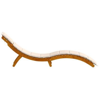Ligbed Met Kussen 2 Pcs Wit Massief Acacia Hout