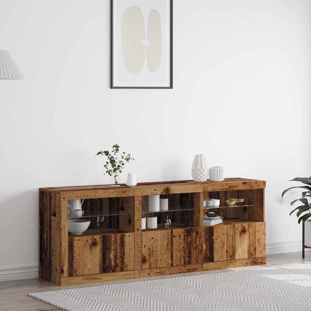 Dressoir Met Led-Verlichting 181,5X37X67 Cm