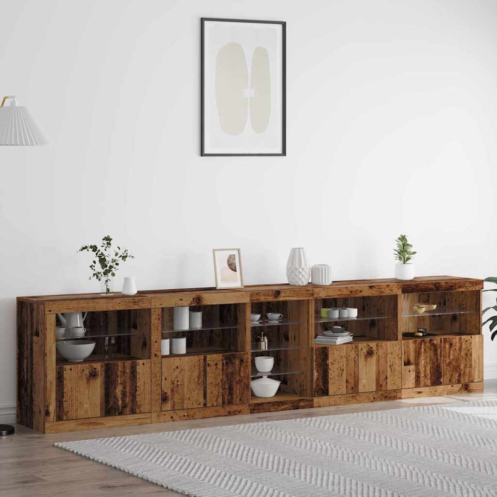 Dressoir Met Led-Verlichting 283X37X67 Cm