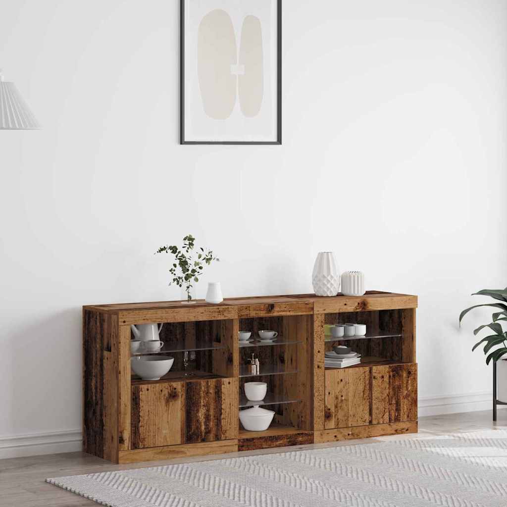 Dressoir Met Led-Verlichting 162X37X67 Cm