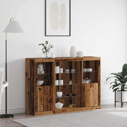 Dressoirs Met Led-Verlichting Bewerkt Hout