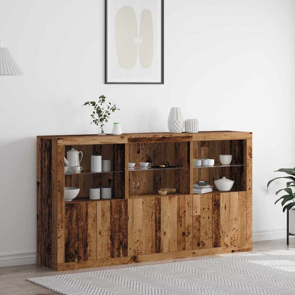 Dressoir Met Led-Verlichting 181,5X37X100 Cm Kleur