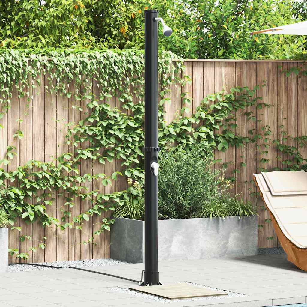 Buiten Zonne-Douche Zwart 217 Cm Pvc En Aluminium