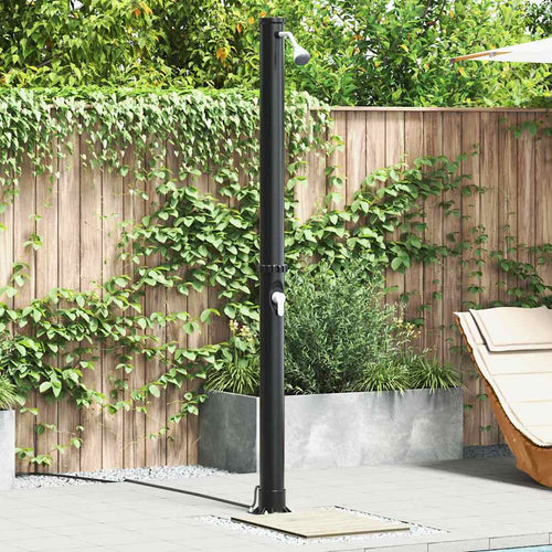 Buiten Zonne-Douche Zwart 217 Cm Pvc En Aluminium