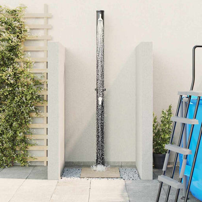 Buiten Zonne-Douche Zwart 217 Cm Pvc En Aluminium